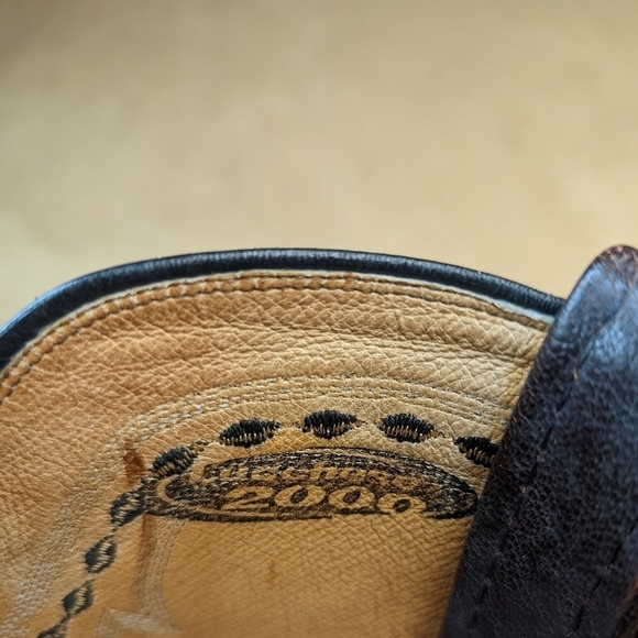 Lucchese Boots men's size 10 D. Exotic Genuine Black Cherry Smooth Ostrich leath - Picture 12 of 13